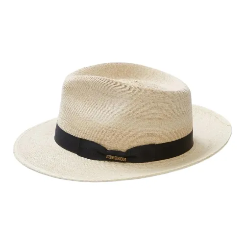 STETSON Пальмовый лист Трава Солома Сатин Головные уборы с защитой от солнца Унисекс Бежевый