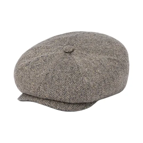 STETSON Шелк Хлопковый шелк Полиэстер Береты Унисекс Коричневый