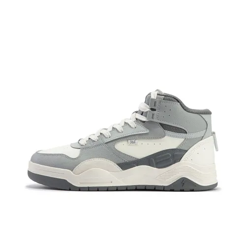 361° Xingran 4 Устойчивые к истиранию Высокие Кроссовки для скейтбординга Мужские Белые Серые