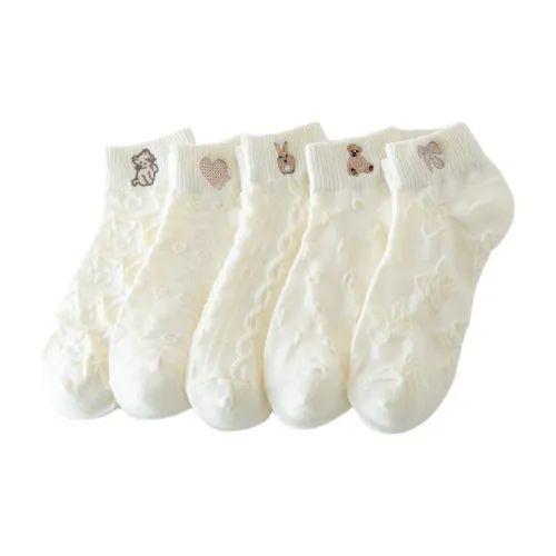 MIIOW Низкие носки Женские 5 пар белые