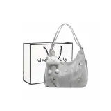 Серебристая сумка для покупок