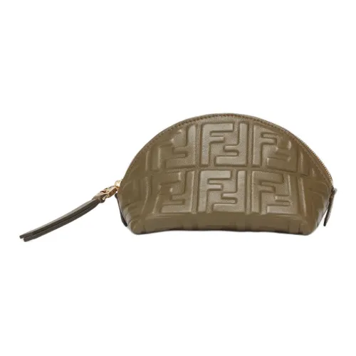 FENDI Baguette Кожа Клатч Маленький Женский Зеленый