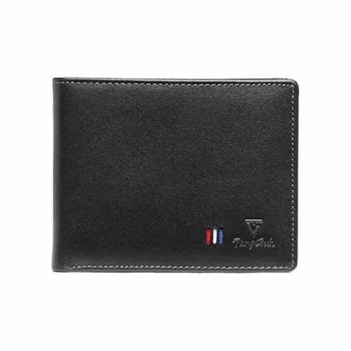 TangGuh Натуральная кожа верх крупнозернистая текстура коровьей кожи черный кошелек мужской