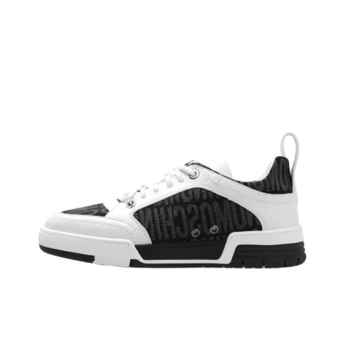 MOSCHINO Низкие кроссовки для скейтбординга женские черно-белые