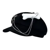 Чёрный, кость, цепочка