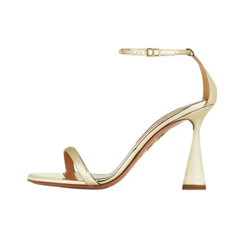 AQUAZZURA One Ремень Сандалии 9,5 см Женские Золотые