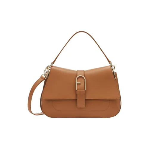 Furla Телячья кожа Сумка через плечо Сумка среднего размера Женская Красно-коричневая