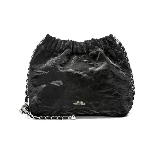 JOSINY ПУ (полиуретан) Коровья спилковая кожа Сумка через плечо Стандартная Женская Черный Экрю Абрикос Светло-зеленый