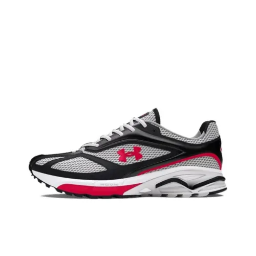 Under Armour Apparition Беговые кроссовки Низкий Топ Distant Серый/Черный/Красный Унисекс