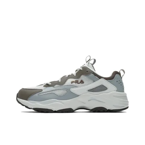 FILA Tracer Износостойкий Дышащий Легкий Низкий Топ Casual Мужской Серый Белый