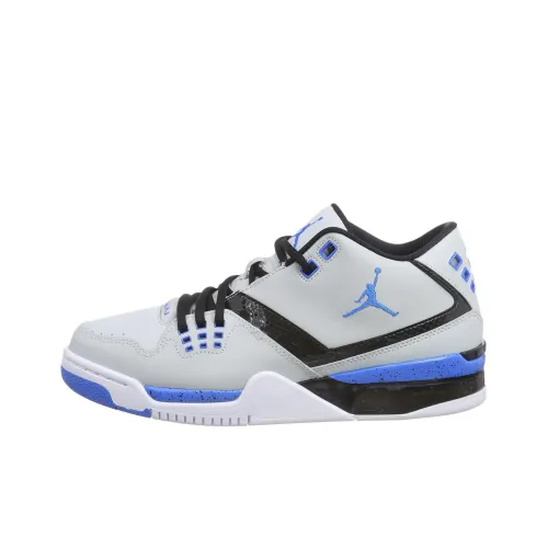 Jordan Flight 23 Амортизация Износостойкие Низкие Баскетбольные Кроссовки Мужские Серый Синий