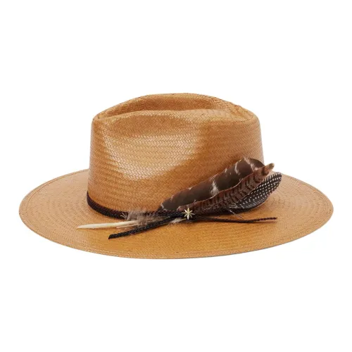 STETSON Солома Головные уборы с защитой от солнца Унисекс Коричневый