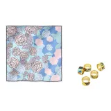 Светло-синий + Случайный шелковый шарф с пряжкой