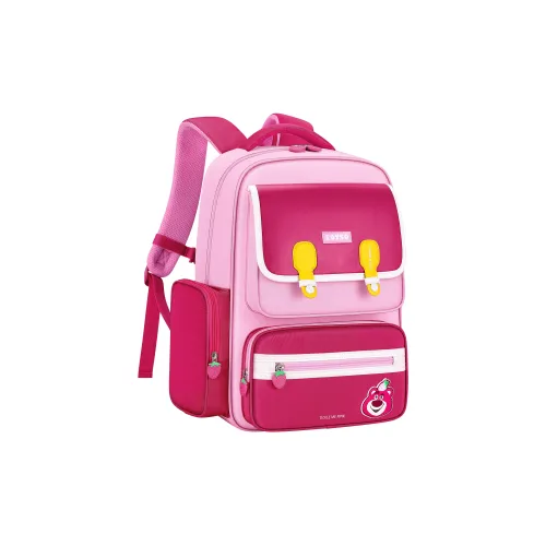 Disney Strawberry Series Полиэстер Студенческий Рюкзак Стандартный Детский Розовый Красный