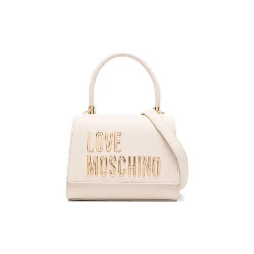LOVE MOSCHINO Сумка через плечо из телячьей кожи сумка обычного размера женская светло-бежевая