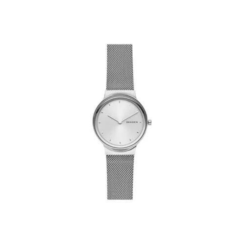SKAGEN Freja Collection Женские часы Кварцевый механизм Стальной ремешок 34 мм Серебристый циферблат