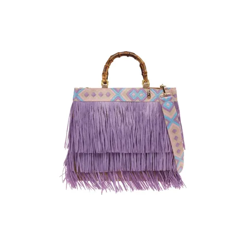 La Milanesa Raffia Плетеная Сумка Большая Женская Лиловая