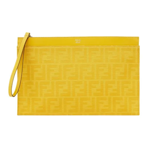 FENDI Кожа Клатч Средний Мужской Желтый