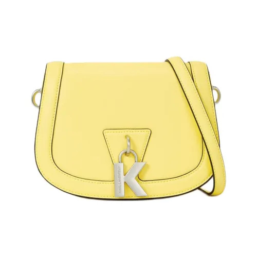 Karl Lagerfeld Коровья кожа Сумка через плечо Средний Женская Желтая