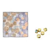 Светло-желтый + Случайный шелковый шарф с нижней заколкой