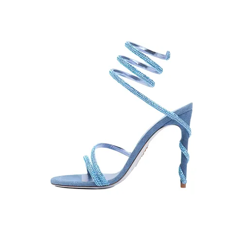 RENE CAOVILLA Margot One Strap Sandals 9cm Women's Blue RENE CAOVILLA Margot One Ремешок Сандалии 9 см Женские Синие