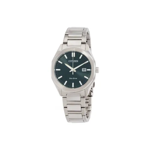 CITIZEN Octagonal Collection Светильник Кварцевый механизм Нержавеющая сталь Ремешок Часы 38 мм Унисекс Зеленый циферблат