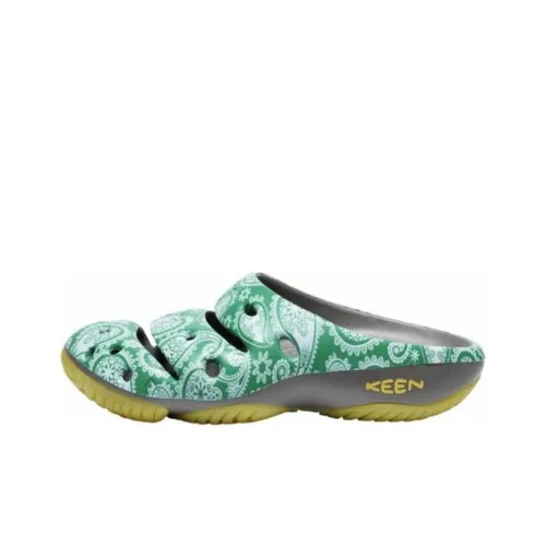 KEEN YOGUI ARTS Антибактериальные противоскользящие домашние тапочки для мужчин зеленые