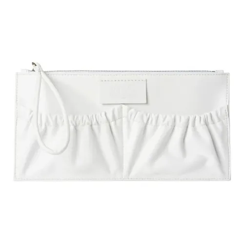 Maison Margiela Полиуретан с хлопком полиэстером и коровьей кожей клатч женский белый