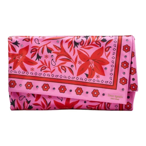 Kate Spade Сатин Одно плечо Клатч Женский Розовый и Белый