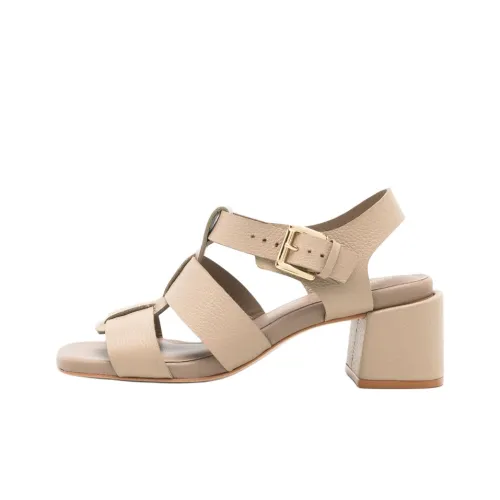 Sarah Chofakian Ponteils one Ремень Сандалии 4,5 см Женские Бежевый