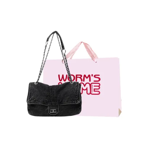 Worm's Home Denim Сумка через плечо Женская Черная