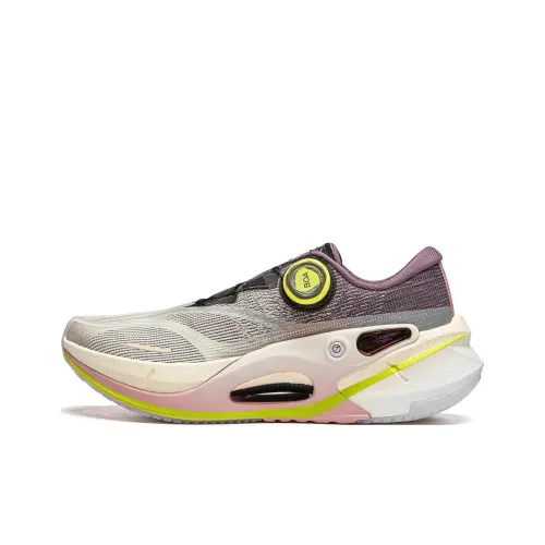 LINING Furious Rider 7,0 PRO V2 Амортизация Дышащий Легкий Отскок Низкий Топ Беговые кроссовки Женские Серый Фиолетовый