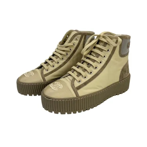 CHANEL Высокие Кроссовки для скейтбординга Женские Зеленые