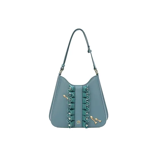 Ancient Yi Xi Коровья кожа Элегантная Сумка Mom Премиум Feel Сумка через плечо Женская Бирюзовый Синий