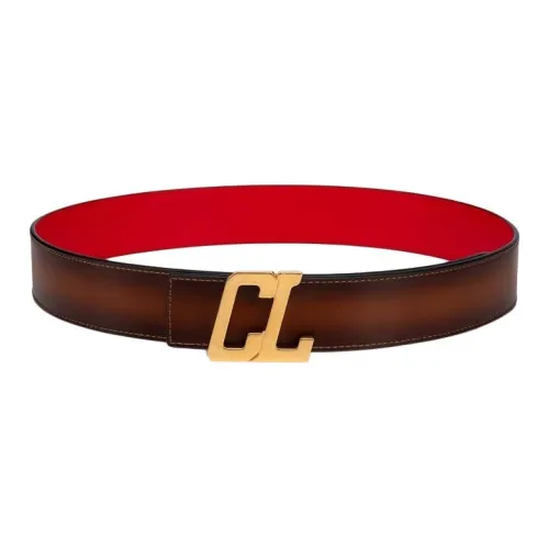 CL LUBOTING Однотонный дизайн булавка кожа ремни мужской коричневый 4CM