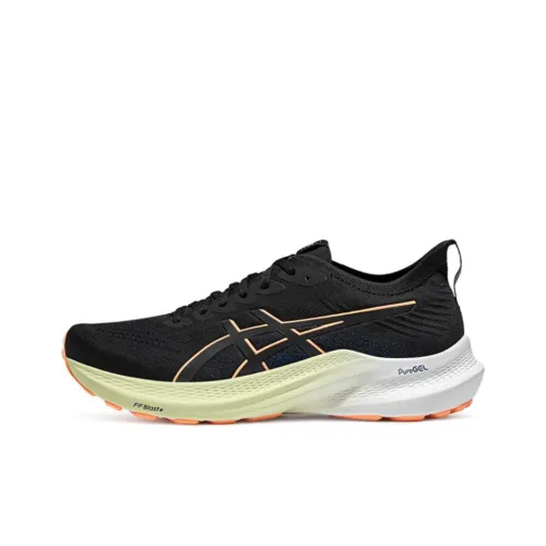 Asics GT 2000 12 Устойчивый к износу Поддержка Отскок Низкий Топ Беговые кроссовки Мужской Черный Оранжевый