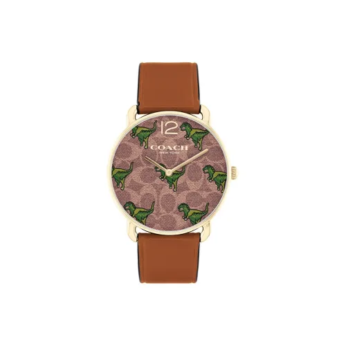 COACH Кварцевый механизм Женские часы 36мм*36мм*7,5мм Коричневый