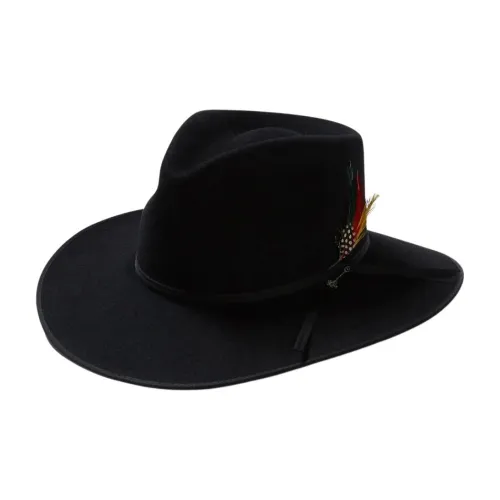 STETSON Felt Hats Caps Unisex Black STETSON Фетровые шляпы и кепки унисекс черные