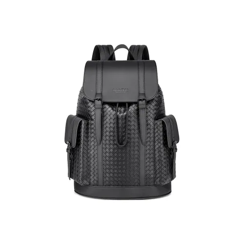 FAIRWHALE ПУ (полиуретан) Рюкзак Ноутбук Сумка Стандартная Мужская Элегантная Черная