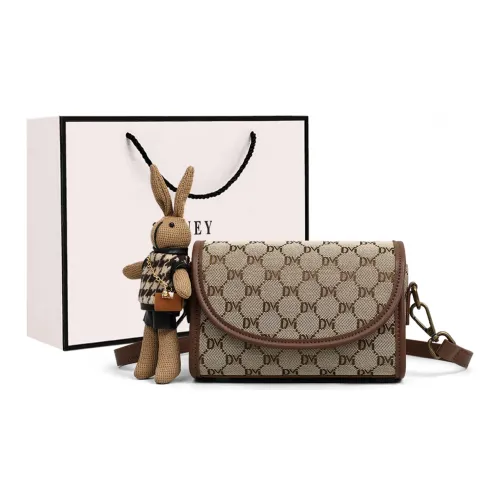 VINEY Сумка через плечо Монограмма Сумка Маленькая квадратная сумка Маленькая женская Кофейная