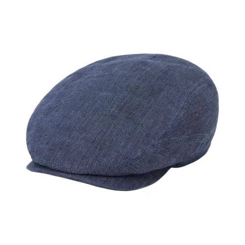 STETSON Linen Cotton Berets Unisex Blue