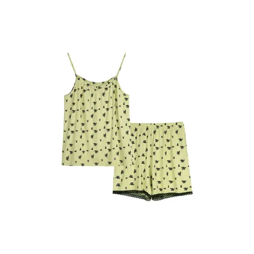 Xuan Liang Пижамный комплект Женские Молочный Фрукт Зеленый