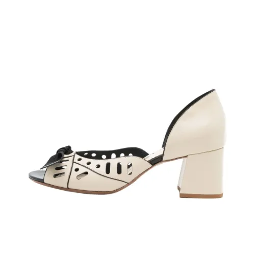 Sarah Chofakian Adrienne One Strap Sandals 4,5cm Women's Ecru Сара Чофакиан Adrienne One Ремешок Сандалии 4,5см Женские Экрю