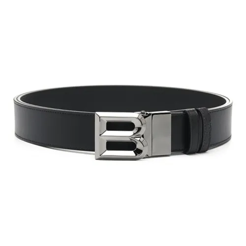 BALLY B-образная серебряная пряжка-пластина роторный двойной дизайн с использованием с обеих сторон ремни из коровьей кожи мужская ширина 3,5 см