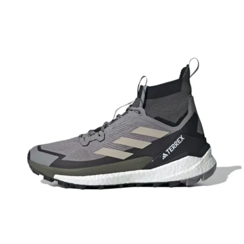 adidas Terrex FREE HIKER Slip-resistant Abrasion-resistant MID Топ Походная обувь Мужская Серый