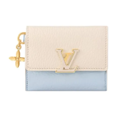 LOUIS VUITTON Capucines Taurillon Кожа Capson Кошелек Экстра Маленький Женский Кварц