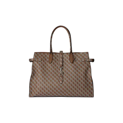 GUCCI Soft GRAIN LEATHER Tote Bag Shopping Bag Large Women's Light Brown