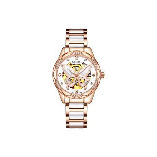 KUERST Автоматический Механический Movement Женские Часы 36 мм Белые