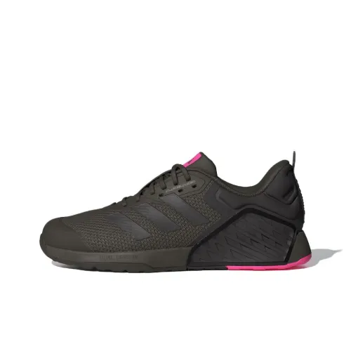 Adidas DROPSET 3 Тренировочные кроссовки Низкий топ Угольный черный Ярко-розовый Унисекс
