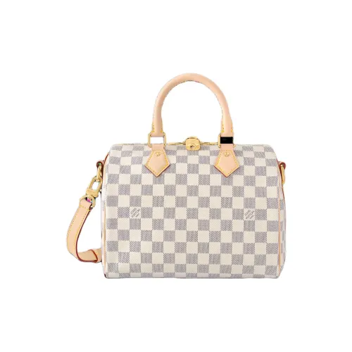 LOUIS VUITTON Speedy Покрытый холст с гладкой коровьей кожей Сумка через плечо Сумка Женская Розовая